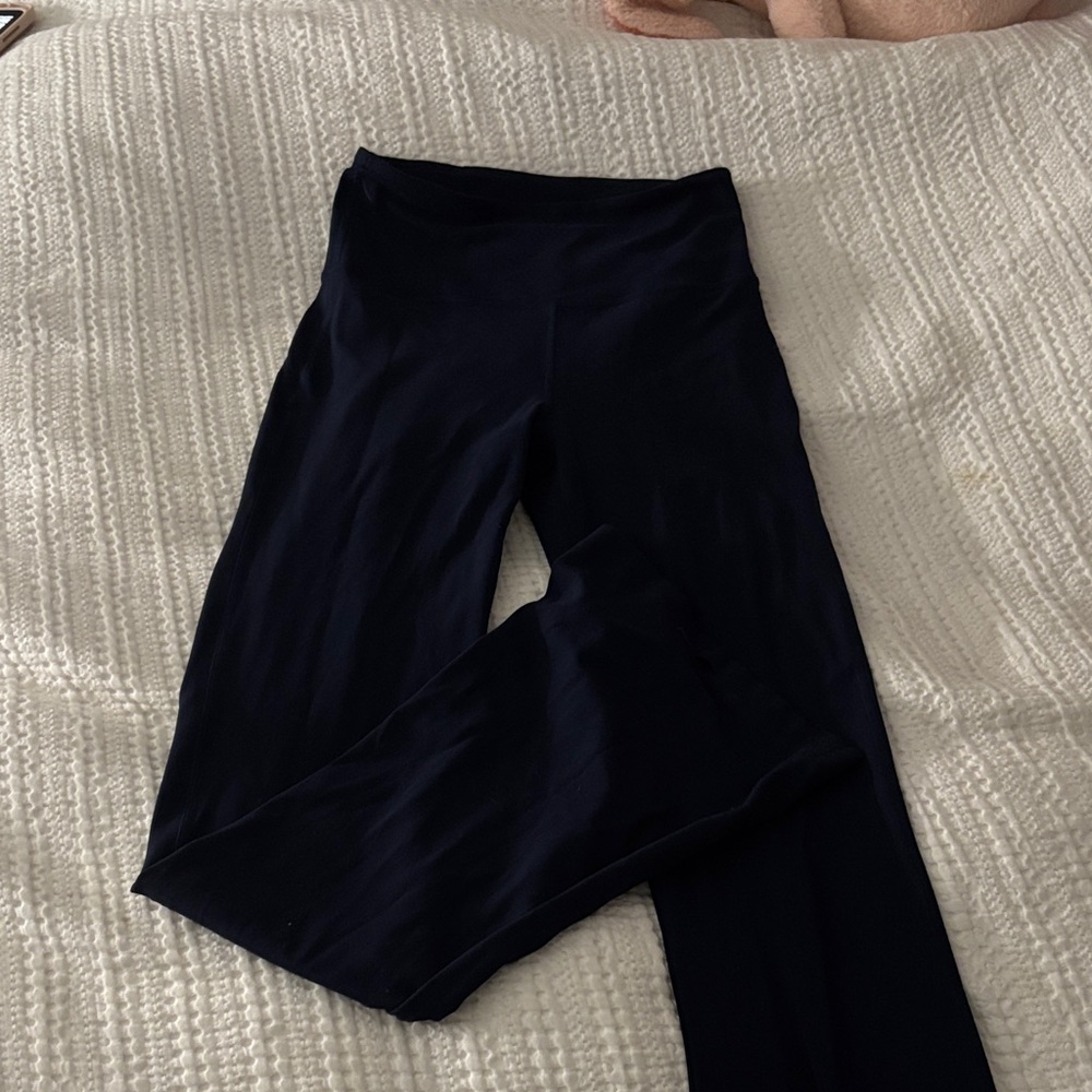 Lululemon Women’s Navy Blue High-Waisted Flared Leggings